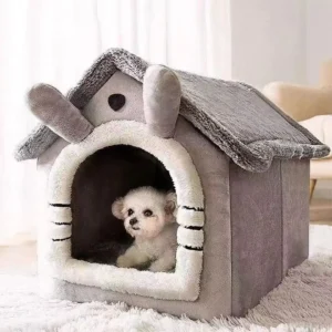 Casa cálida para perros, cama suave para mascotas, tienda de campaña, perrera para perros, cama para gatos, cojín extraíble y lavable, adecuado para las cuatro estaciones, Universal